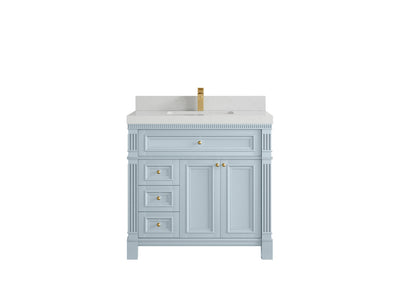 Paris 36 in. W x 22 in. D Center Sink Bathroom Vanity - Willow Bath and Vanity