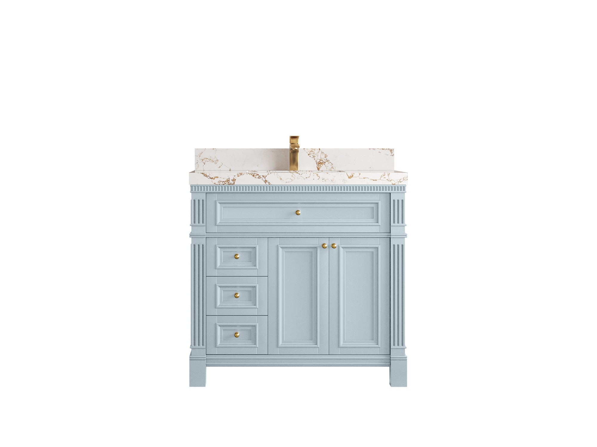 Paris 36 in. W x 22 in. D Center Sink Bathroom Vanity - Willow Bath and Vanity