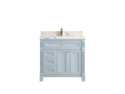 Paris 36 in. W x 22 in. D Center Sink Bathroom Vanity - Willow Bath and Vanity