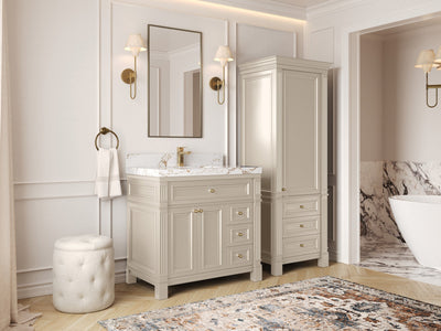 Paris 36 in. W x 22 in. D Center Sink Bathroom Vanity - Willow Bath and Vanity