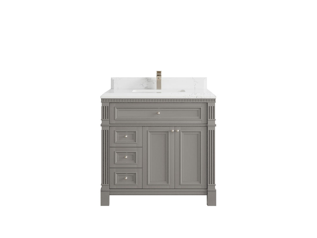 Paris 36 in. W x 22 in. D Center Sink Bathroom Vanity - Willow Bath and Vanity