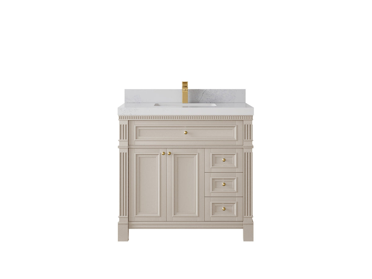 Paris 36 in. W x 22 in. D Center Sink Bathroom Vanity - Willow Bath and Vanity
