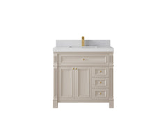 Paris 36 in. W x 22 in. D Bathroom Vanity with Center Sink - photo 1
