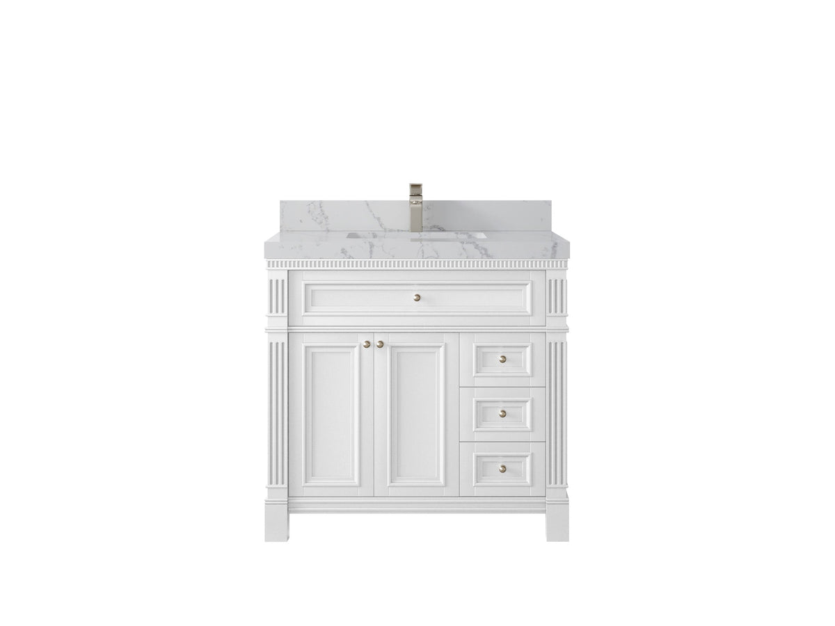 Paris 36 in. W x 22 in. D Center Sink Bathroom Vanity - Willow Bath and Vanity