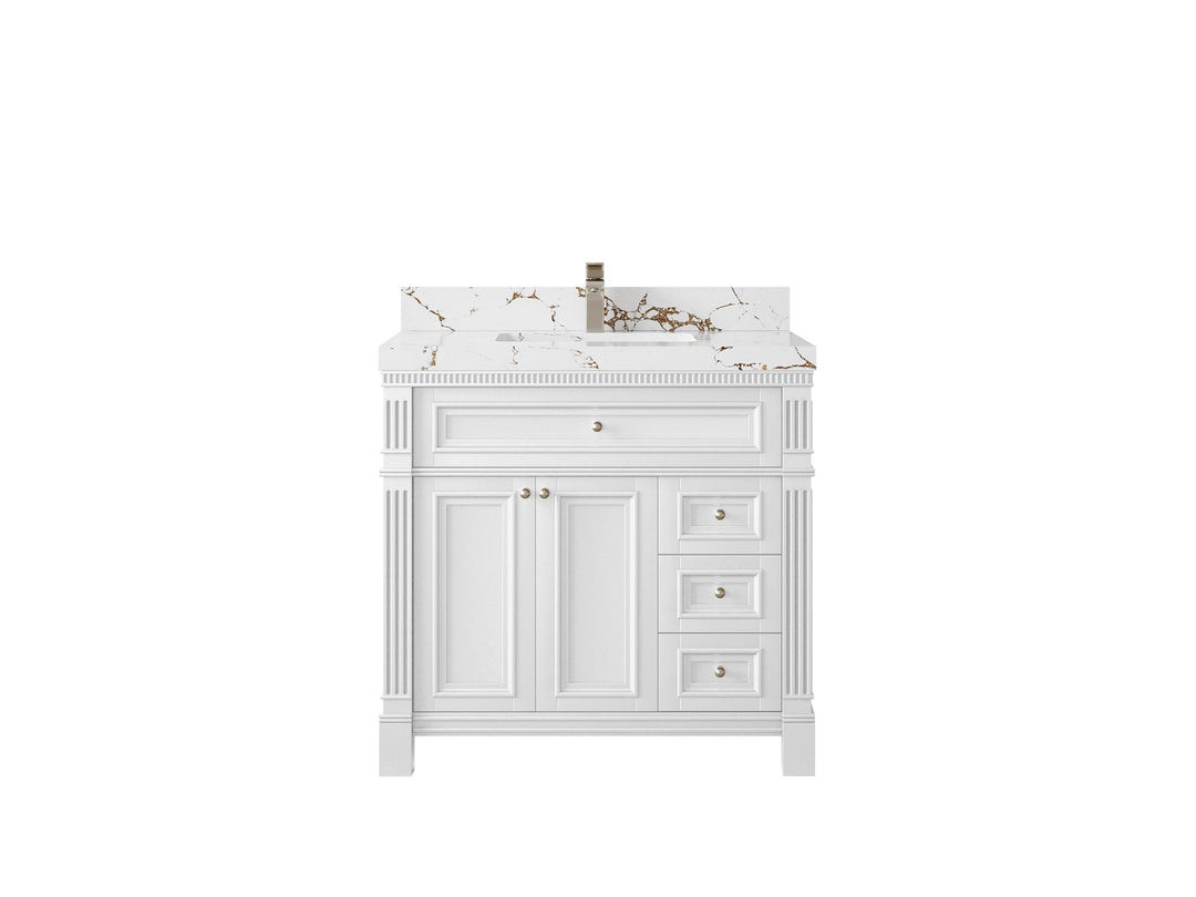 Paris 36 in. W x 22 in. D Center Sink Bathroom Vanity - Willow Bath and Vanity