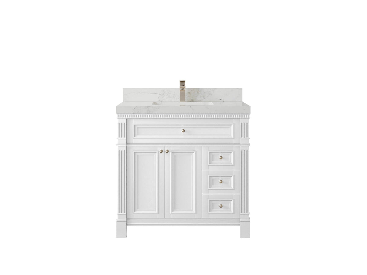 Paris 36 in. W x 22 in. D Center Sink Bathroom Vanity - Willow Bath and Vanity