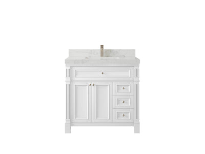 Paris 36 in. W x 22 in. D Center Sink Bathroom Vanity - Willow Bath and Vanity