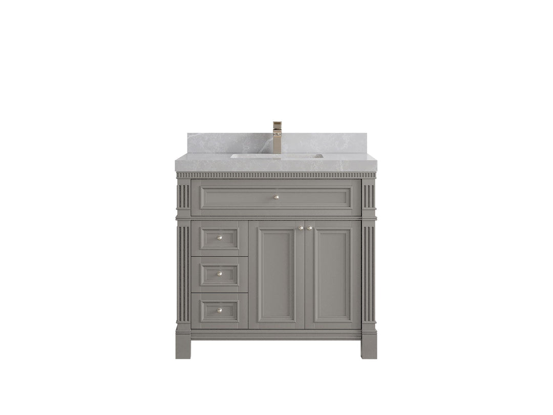 Paris 36 in. W x 22 in. D Center Sink Bathroom Vanity - Willow Bath and Vanity