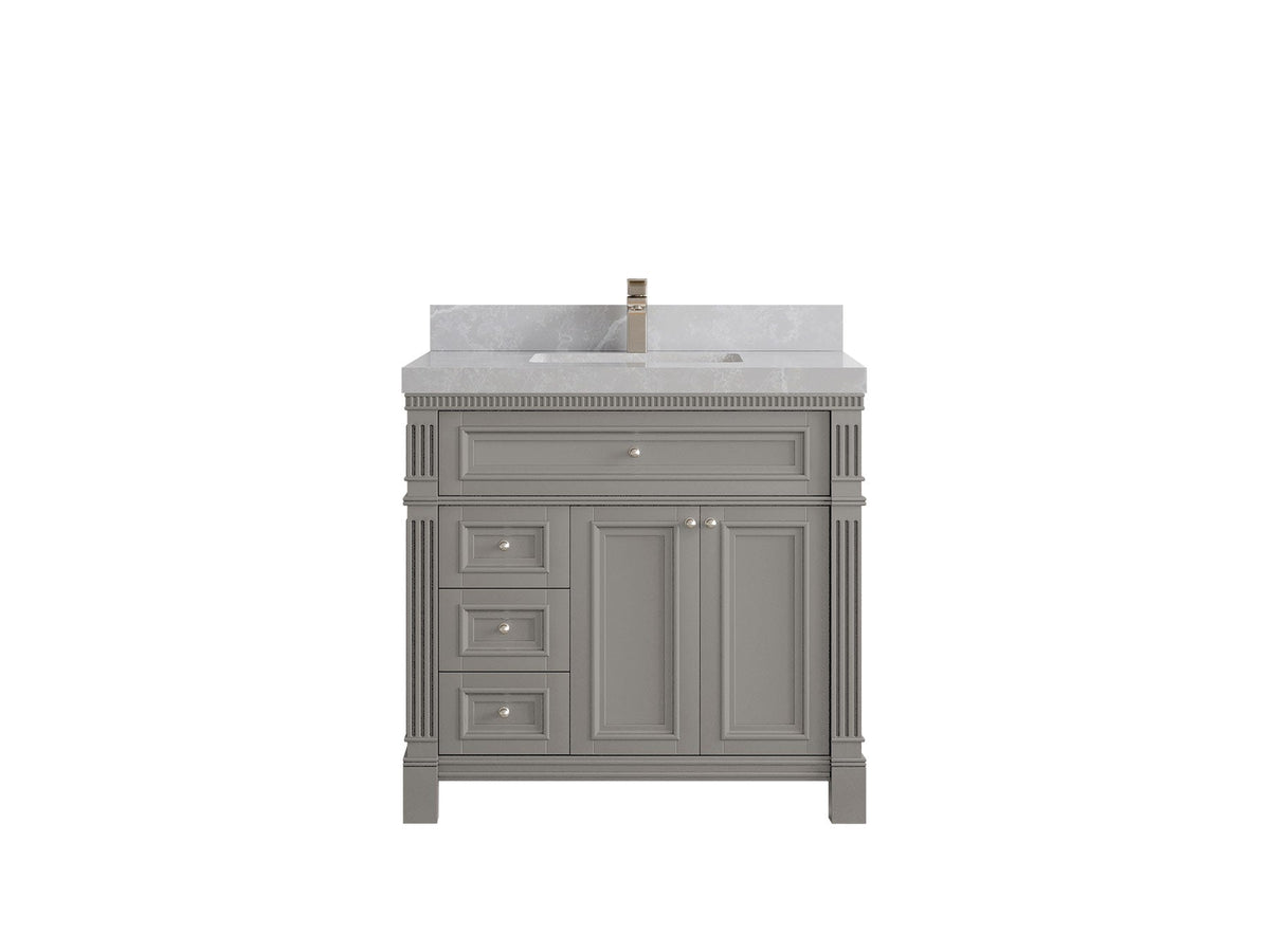 Paris 36 in. W x 22 in. D Center Sink Bathroom Vanity - Willow Bath and Vanity