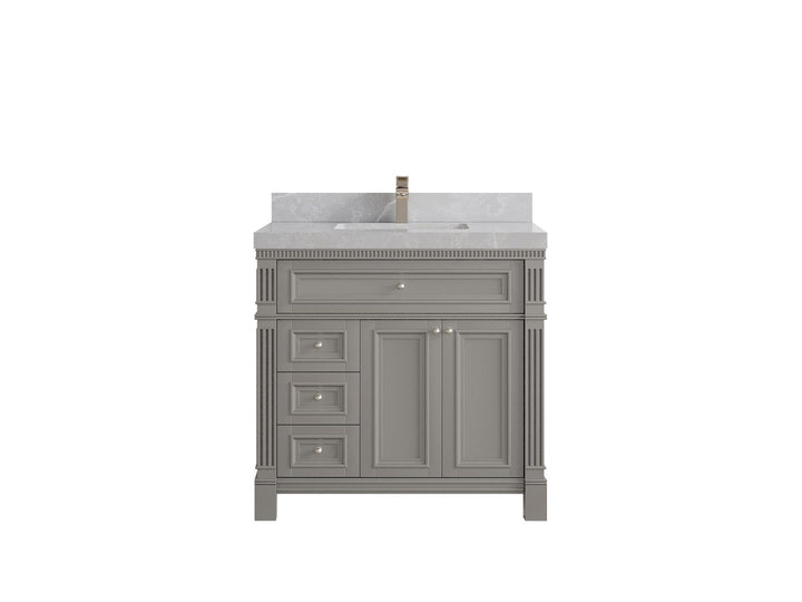 Paris 36 in. W x 22 in. D Center Sink Bathroom Vanity - photo 32