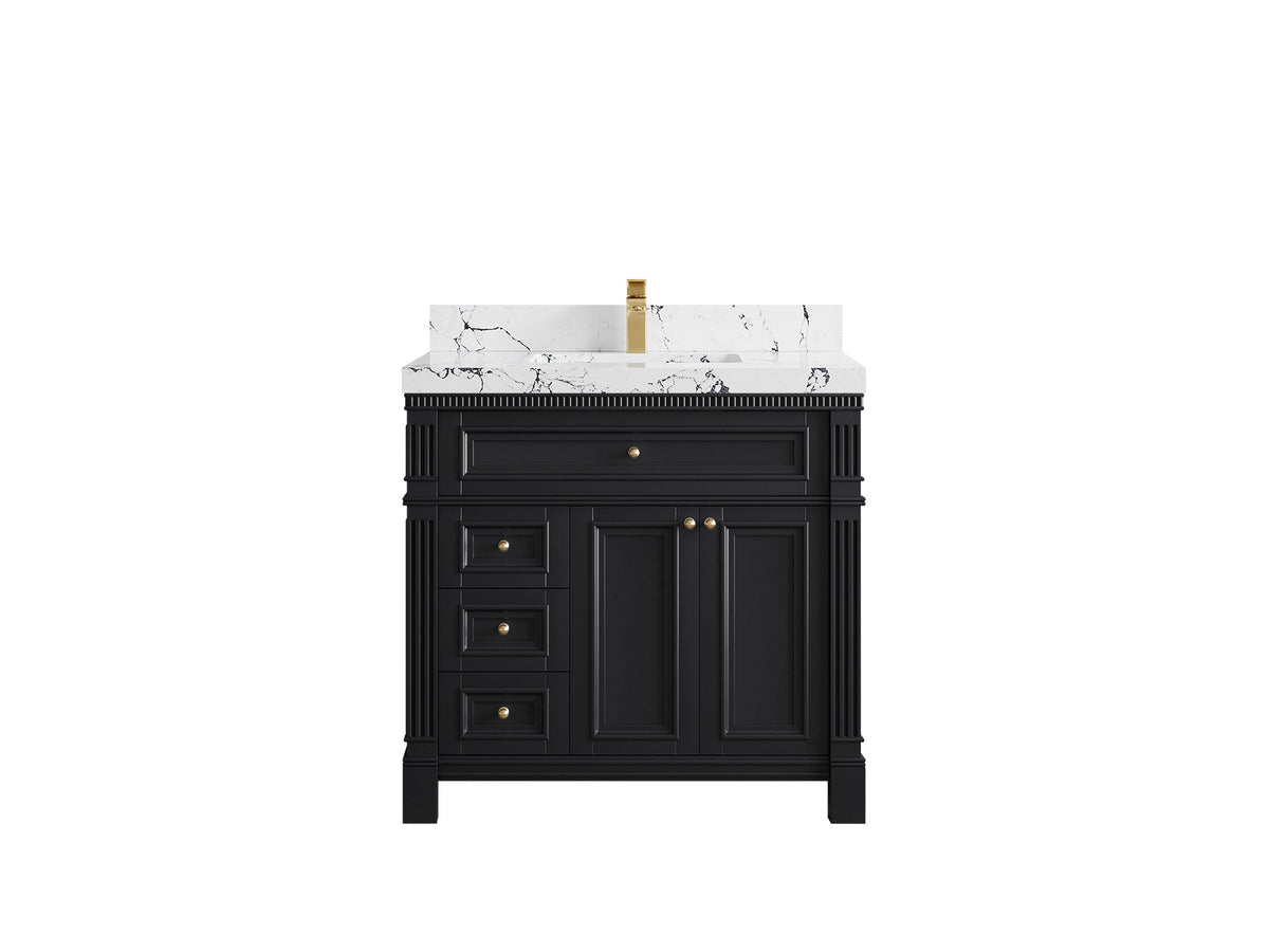 Paris 36 in. W x 22 in. D Center Sink Bathroom Vanity - Willow Bath and Vanity