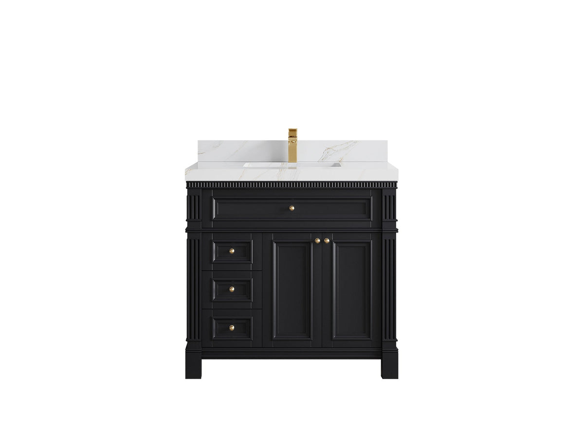 Paris 36 in. W x 22 in. D Center Sink Bathroom Vanity - Willow Bath and Vanity