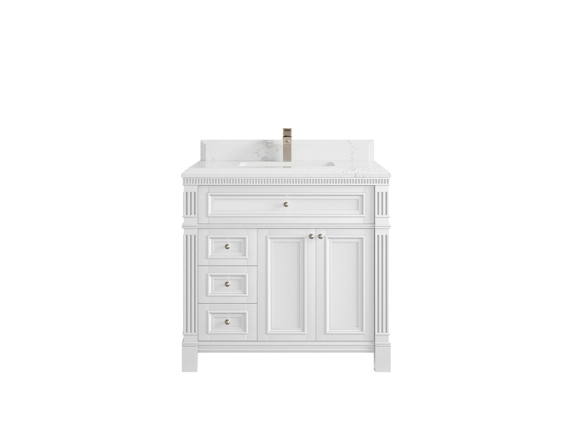 Paris 36 in. W x 22 in. D Center Sink Bathroom Vanity - Willow Bath and Vanity