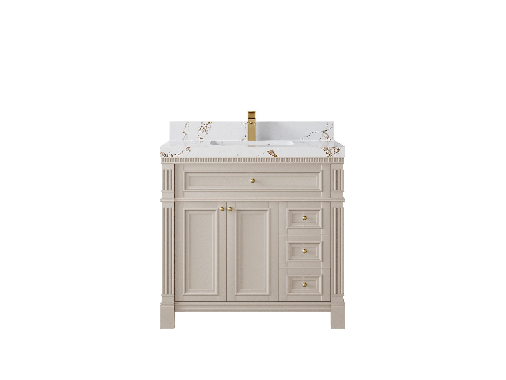 Paris 36 in. W x 22 in. D Center Sink Bathroom Vanity - Willow Bath and Vanity