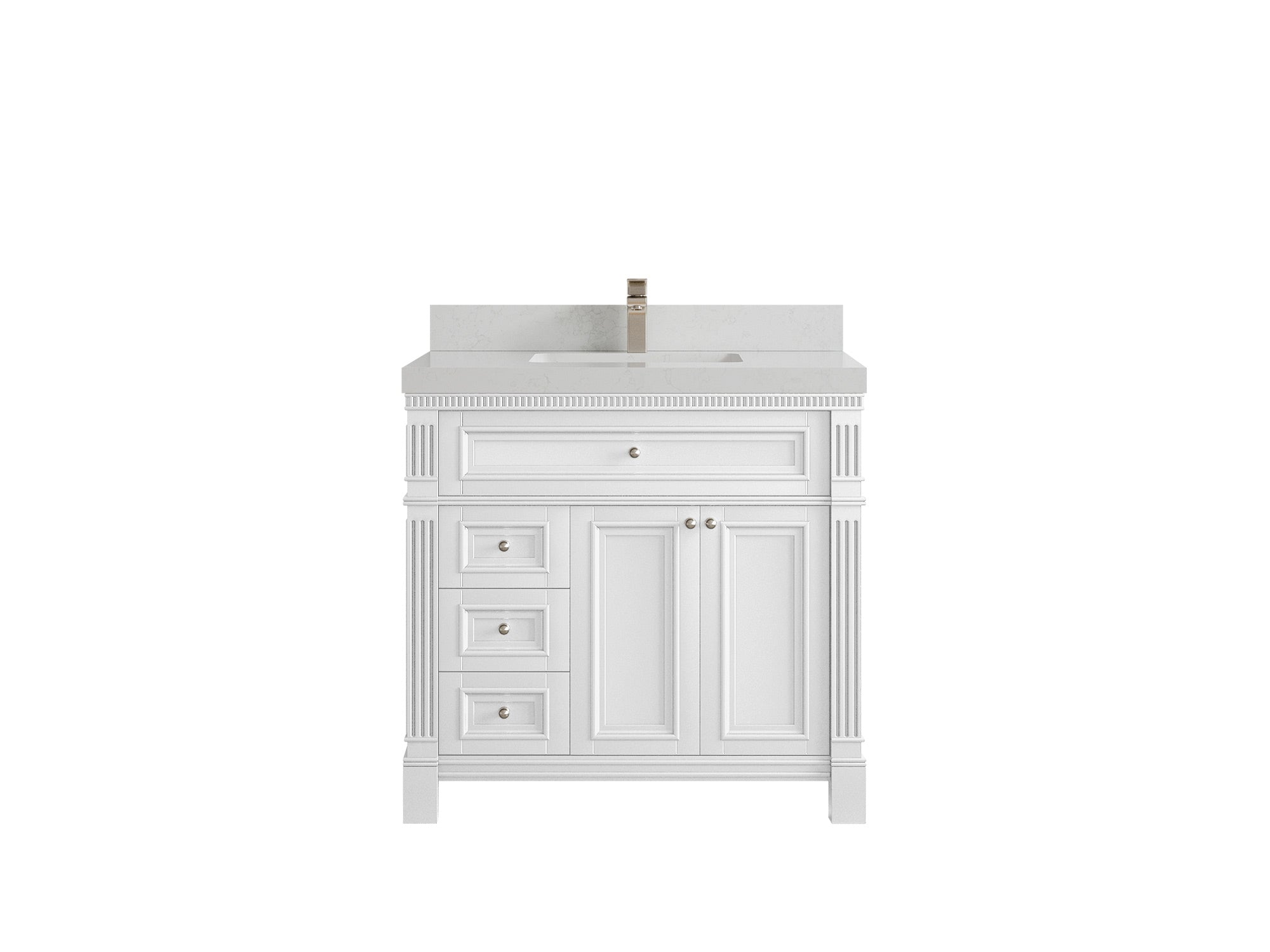 Paris 36 in. W x 22 in. D Center Sink Bathroom Vanity - Willow Bath and Vanity