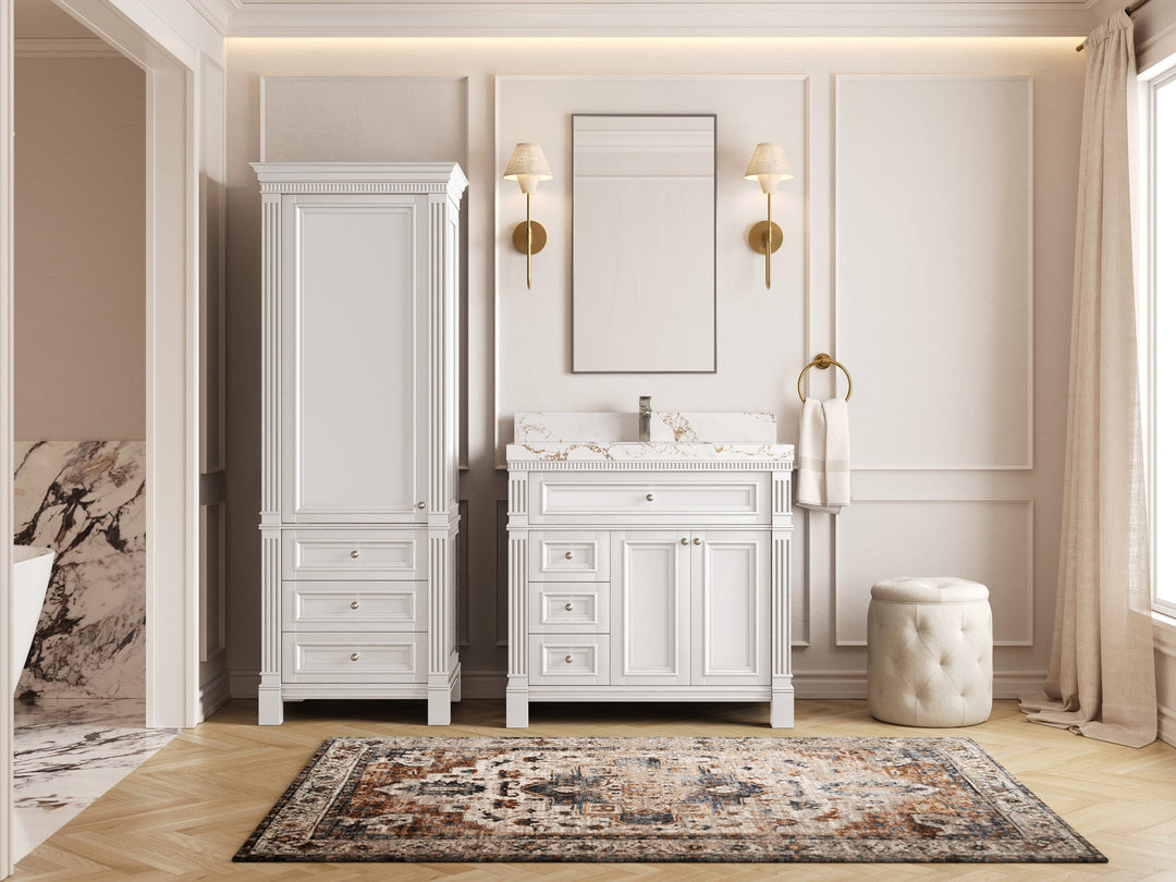 Paris 36 in. W x 22 in. D Center Sink Bathroom Vanity - Willow Bath and Vanity