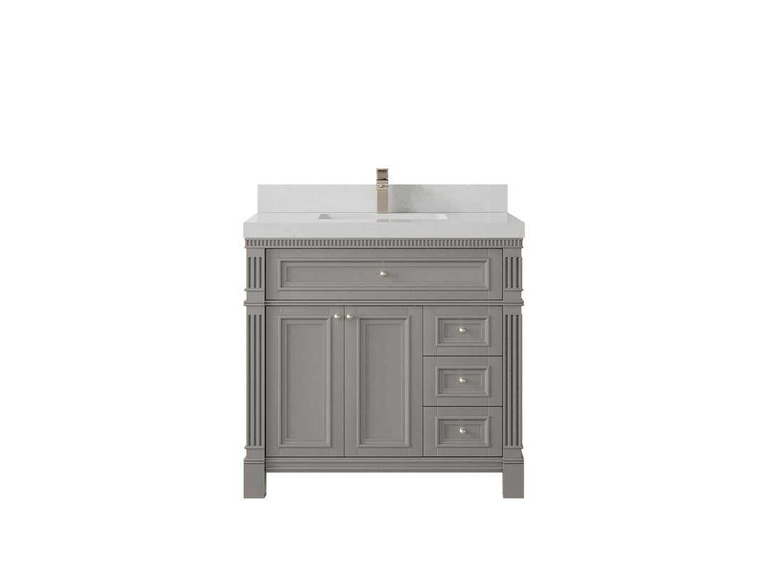 Paris 36 in. W x 22 in. D Center Sink Bathroom Vanity - Willow Bath and Vanity