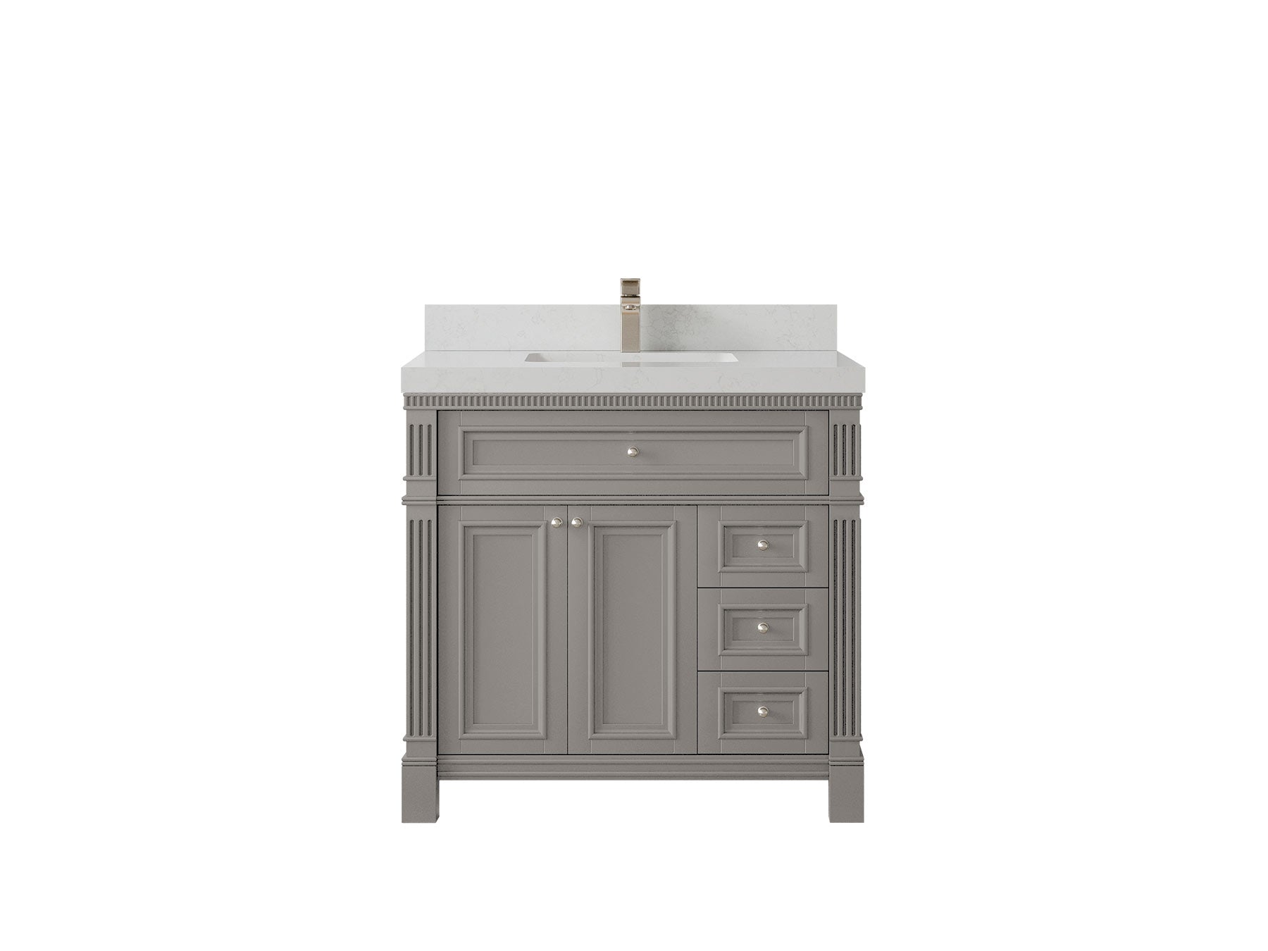 Paris 36 in. W x 22 in. D Center Sink Bathroom Vanity - Willow Bath and Vanity
