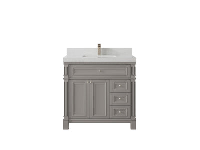 Paris 36 in. W x 22 in. D Center Sink Bathroom Vanity - Willow Bath and Vanity