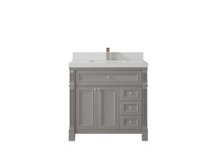 Paris 36 in. W x 22 in. D Center Sink Bathroom Vanity - photo 9
