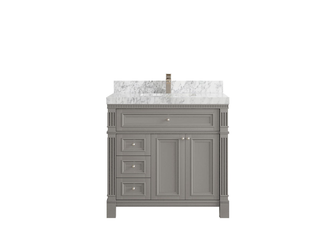 Paris 36 in. W x 22 in. D Center Sink Bathroom Vanity - Willow Bath and Vanity