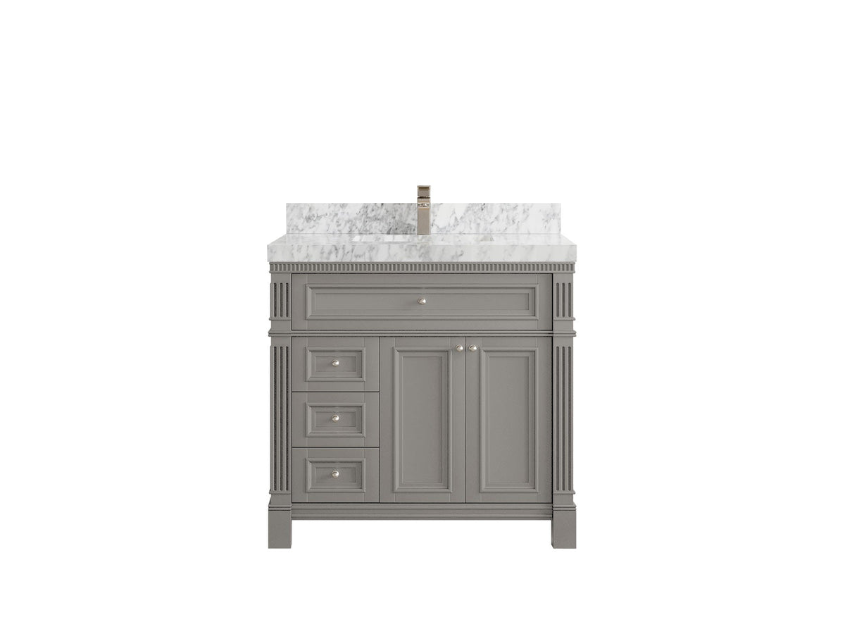 Paris 36 in. W x 22 in. D Center Sink Bathroom Vanity - Willow Bath and Vanity
