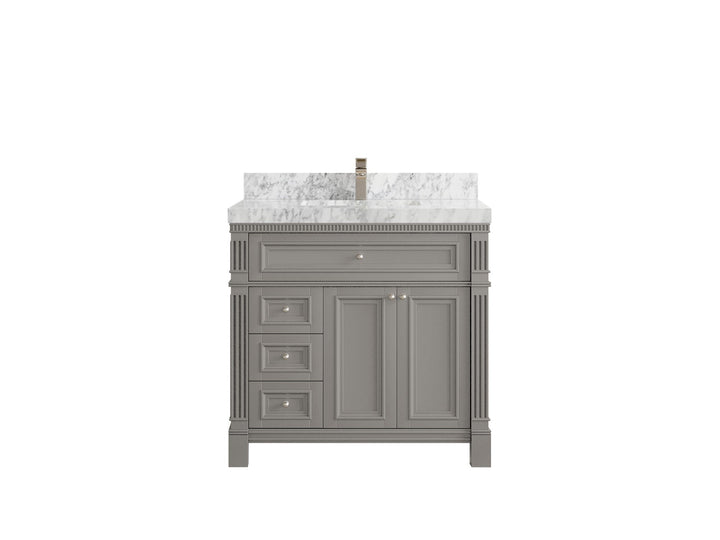 Paris 36 in. W x 22 in. D Center Sink Bathroom Vanity - photo 8
