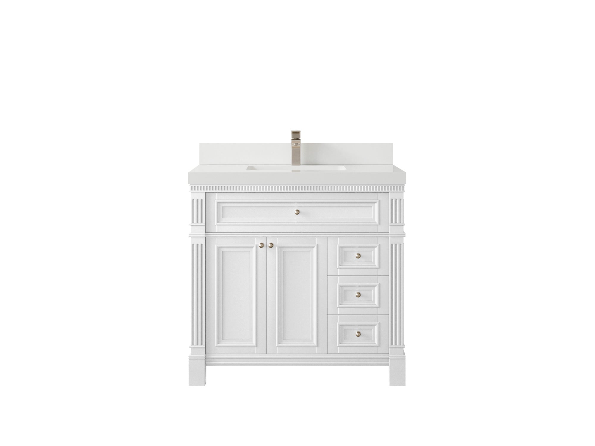 Paris 36 in. W x 22 in. D Center Sink Bathroom Vanity - Willow Bath and Vanity