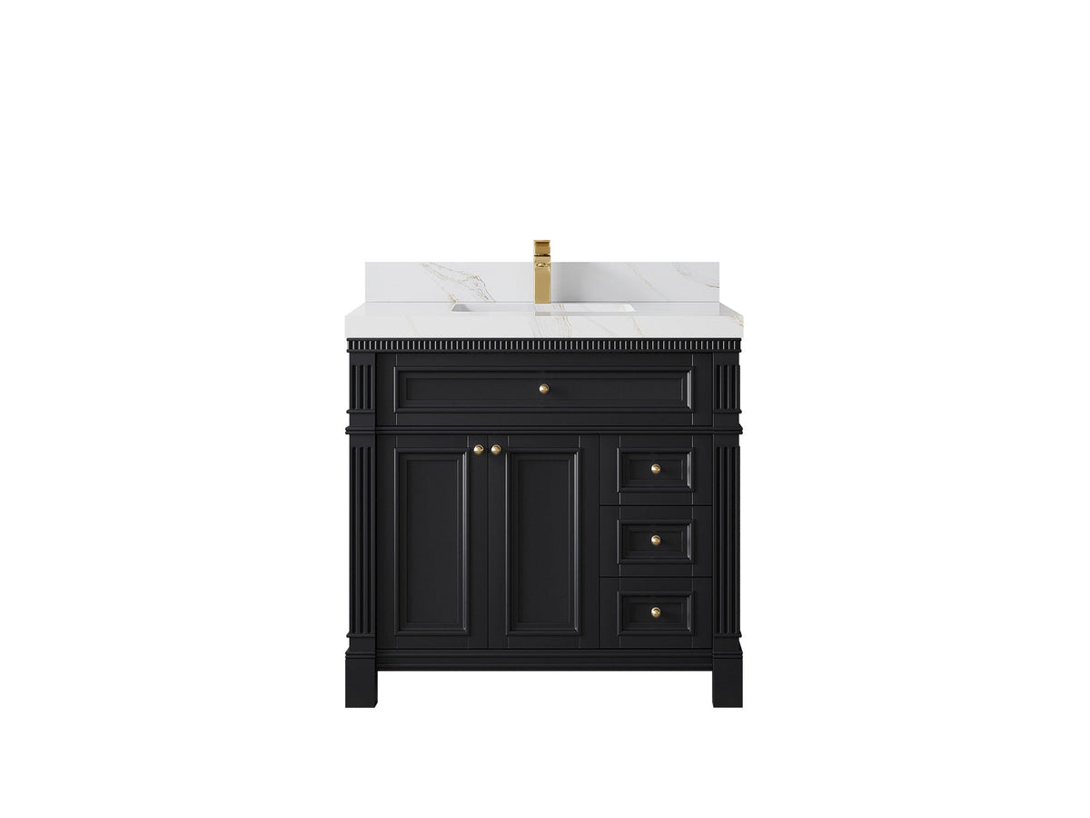 Paris 36 in. W x 22 in. D Center Sink Bathroom Vanity - Willow Bath and Vanity