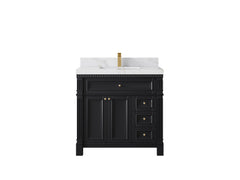 Paris 36 in. W x 22 in. D Bathroom Vanity with Center Sink - photo 18