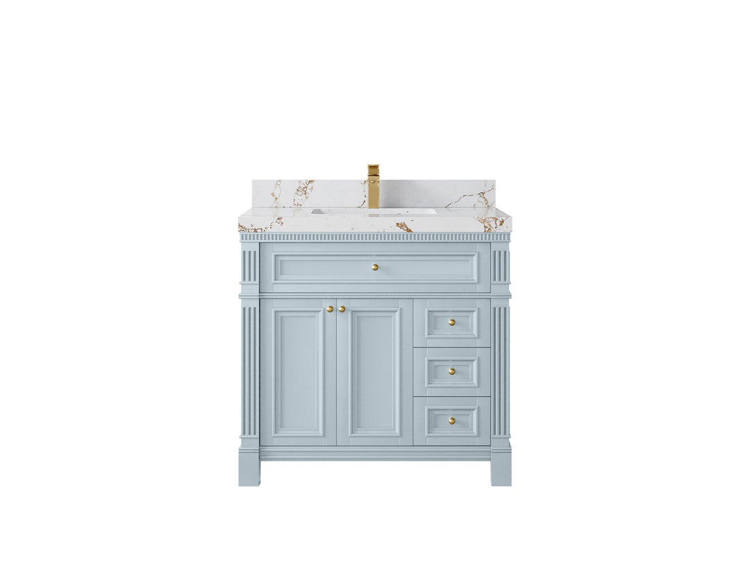 Paris 36 in. W x 22 in. D Center Sink Bathroom Vanity - Willow Bath and Vanity