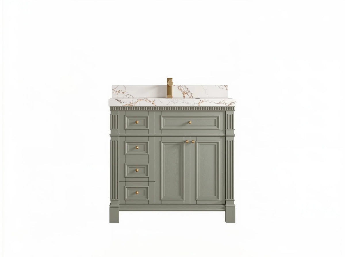 Paris 36 in. W x 22 in. D Center Sink Bathroom Vanity - Willow Bath and Vanity