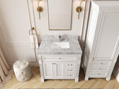 Paris 36 in. W x 22 in. D Bathroom Vanity with Center Sink - photo 19