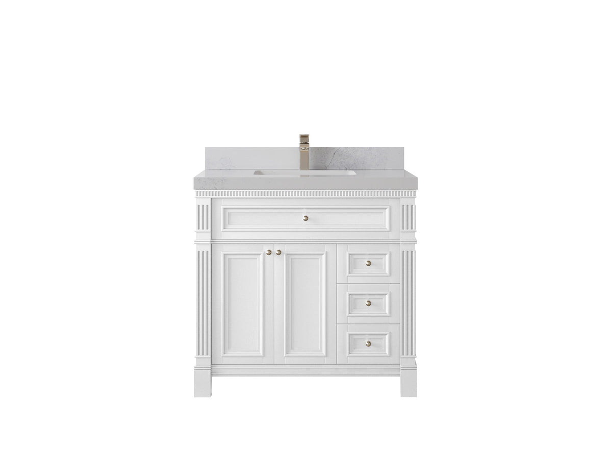 Paris 36 in. W x 22 in. D Center Sink Bathroom Vanity - Willow Bath and Vanity