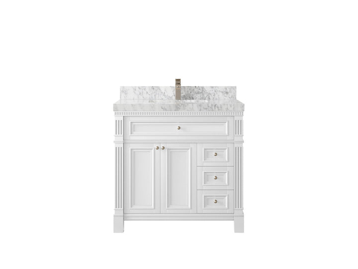 Paris 36 in. W x 22 in. D Center Sink Bathroom Vanity - photo 20
