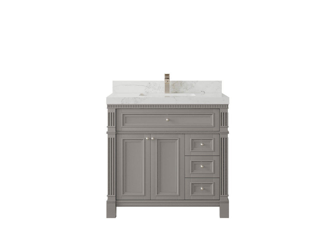 Paris 36 in. W x 22 in. D Center Sink Bathroom Vanity - Willow Bath and Vanity