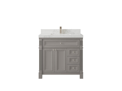 Paris 36 in. W x 22 in. D Center Sink Bathroom Vanity - Willow Bath and Vanity