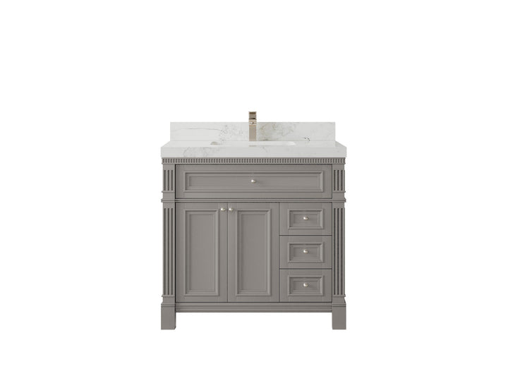 Paris 36 in. W x 22 in. D Center Sink Bathroom Vanity - photo 17