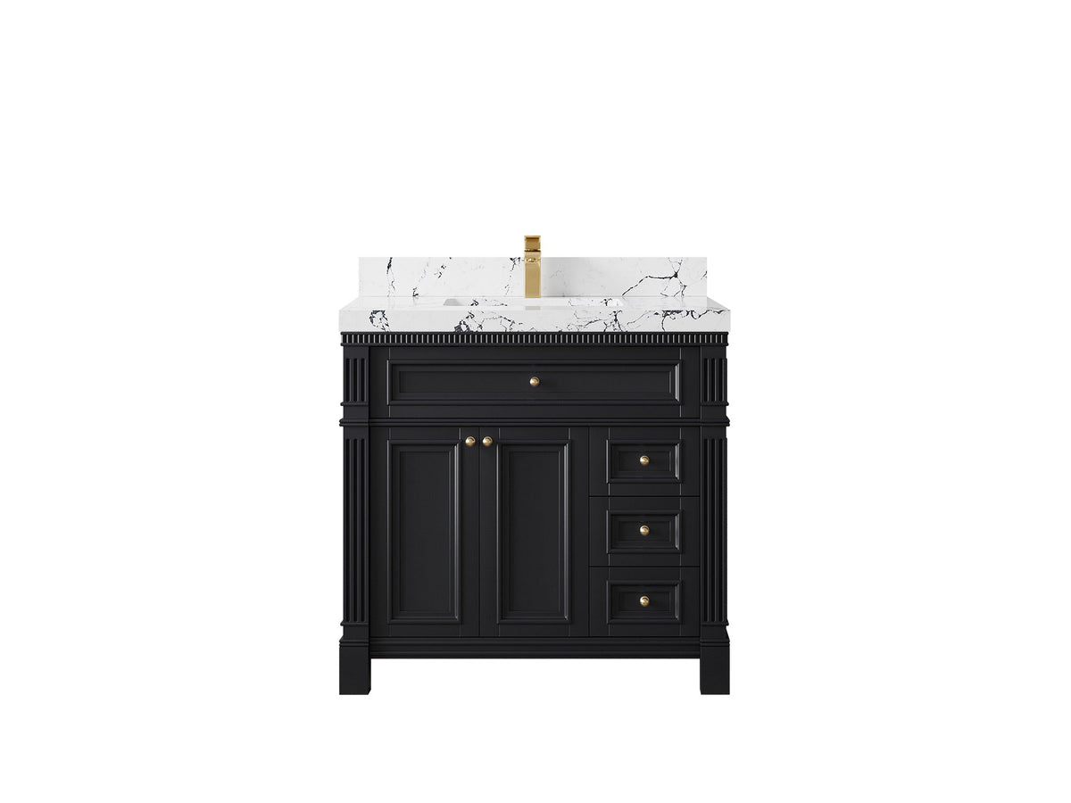 Paris 36 in. W x 22 in. D Center Sink Bathroom Vanity - Willow Bath and Vanity