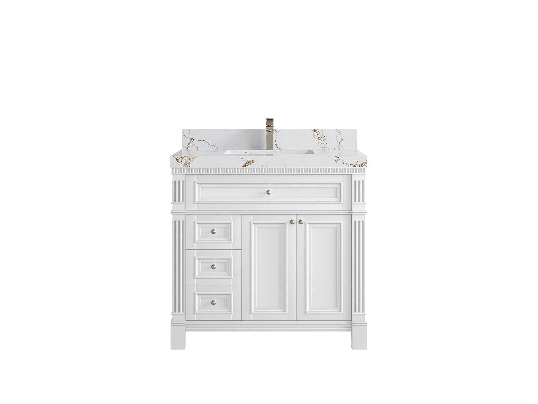 Paris 36 in. W x 22 in. D Center Sink Bathroom Vanity - Willow Bath and Vanity