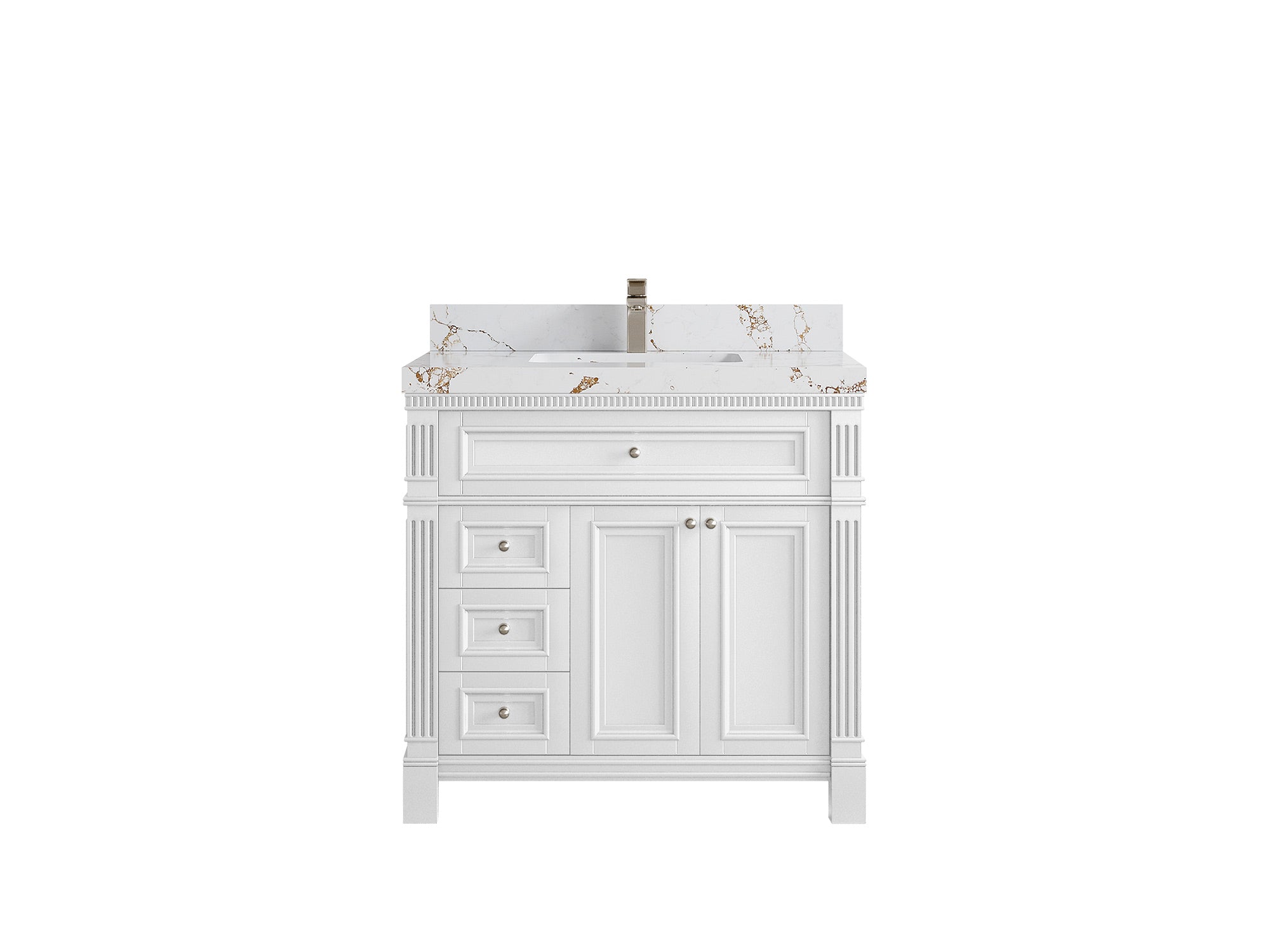 Paris 36 in. W x 22 in. D Center Sink Bathroom Vanity - Willow Bath and Vanity