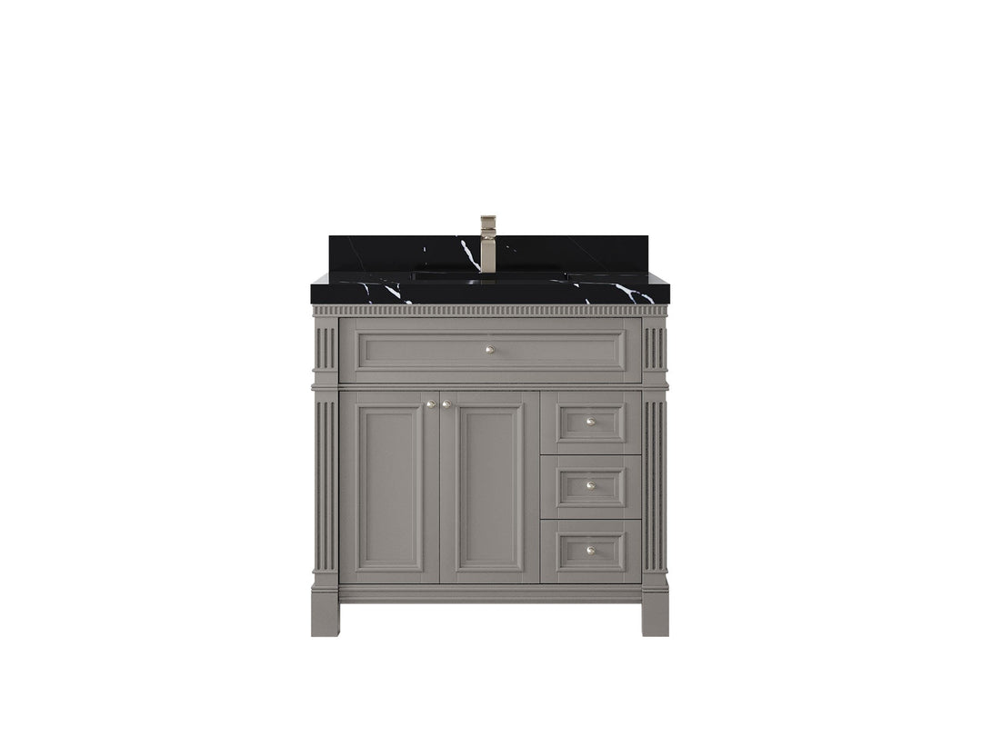 Paris 36 in. W x 22 in. D Center Sink Bathroom Vanity - Willow Bath and Vanity