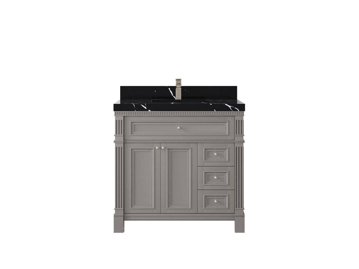 Paris 36 in. W x 22 in. D Center Sink Bathroom Vanity - Willow Bath and Vanity