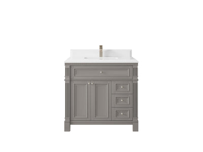 Paris 36 in. W x 22 in. D Center Sink Bathroom Vanity - Willow Bath and Vanity