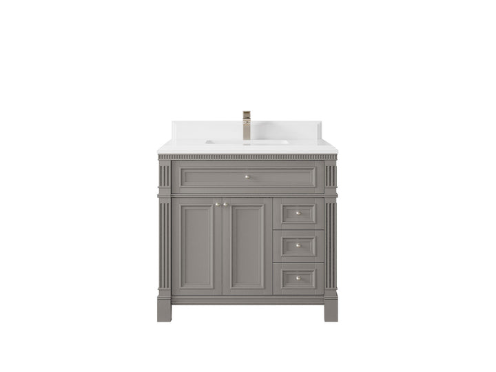 Paris 36 in. W x 22 in. D Center Sink Bathroom Vanity - photo 27