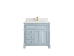 Paris 36 in. W x 22 in. D Center Sink Bathroom Vanity - photo 20