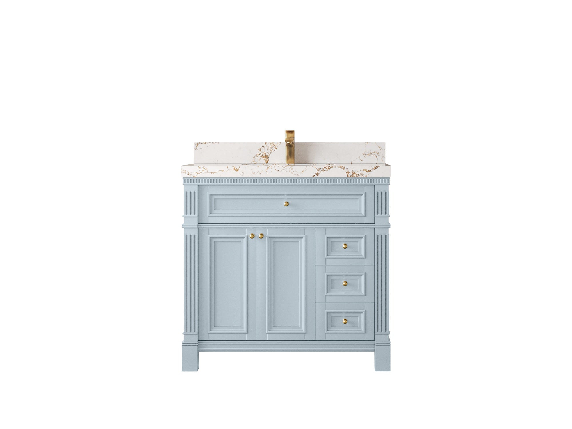 Paris 36 in. W x 22 in. D Center Sink Bathroom Vanity - Willow Bath and Vanity