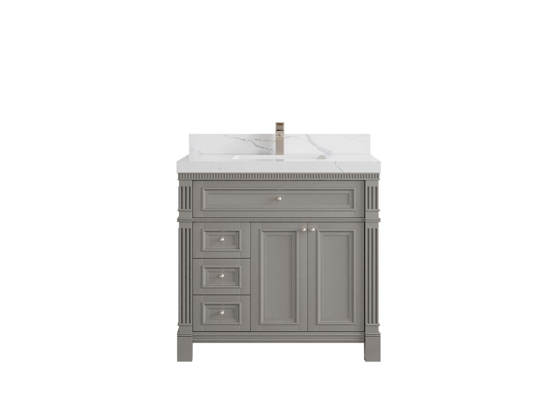 Paris 36 in. W x 22 in. D Center Sink Bathroom Vanity - Willow Bath and Vanity