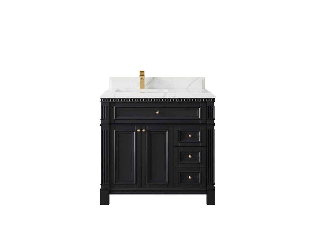 Paris 36 in. W x 22 in. D Left Offset Sink Bathroom Vanity - Willow Bath and Vanity