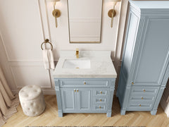 Paris 36 in. W x 22 in. D Left Offset Sink Bathroom Vanity - photo 19